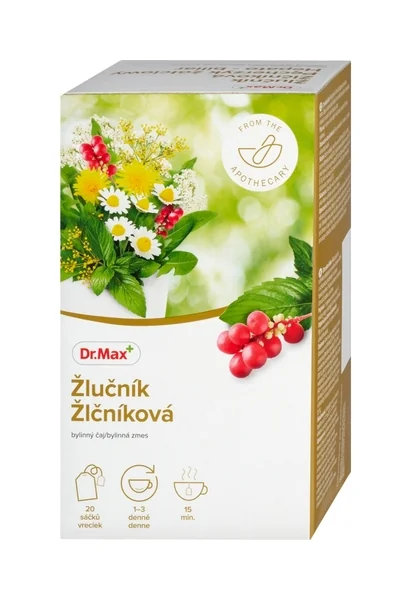 Dr. Max Žlčníková bylinná zmes 1×30 g, nálevové vrecúška 20×1,5 g