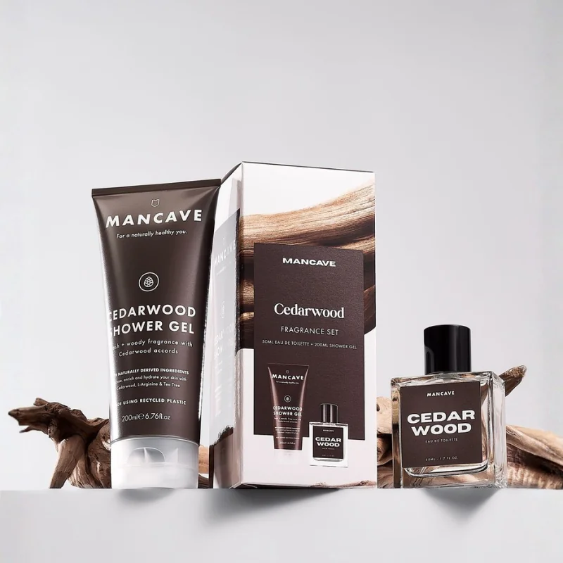 MANCAVE Set CEDROVÉ DREVO - Eau De Toilette a sprchový gél
