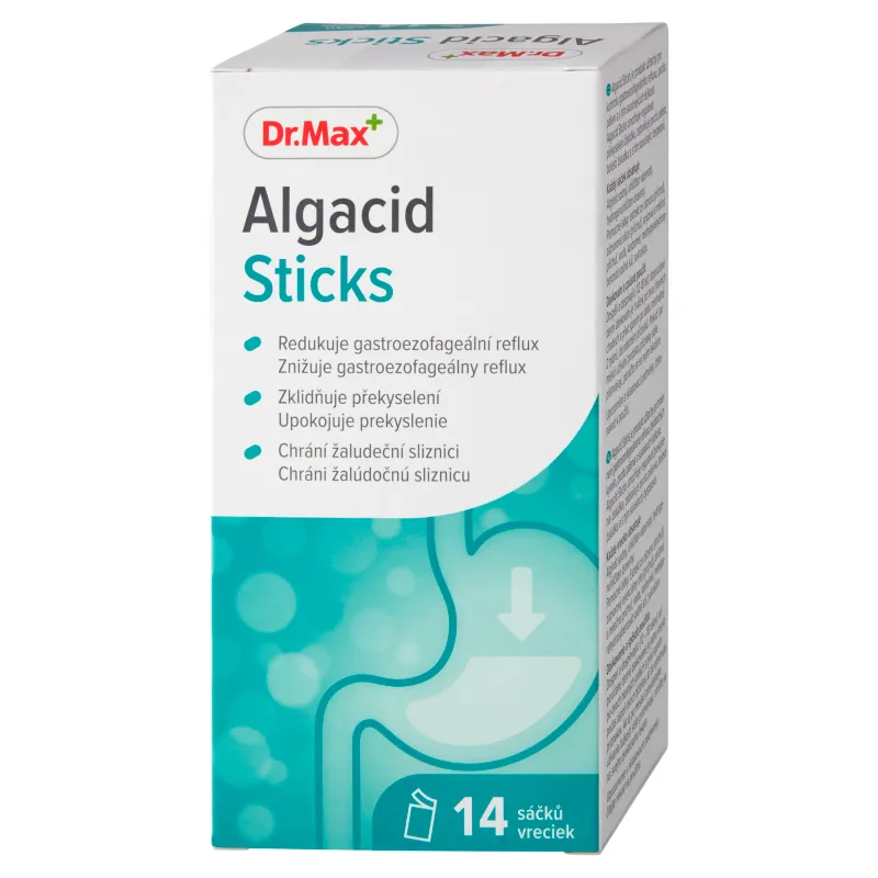 Dr.Max Algacid Sticks 1×14 vreciek, proti žalúdočným ťažkostiam