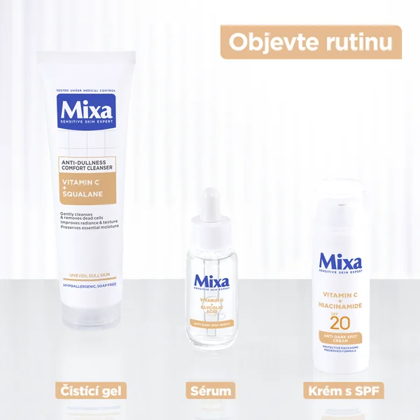 Mixa krém proti tmavým škvrnám SPF 20 1×50 ml, krém proti tmavým škvrnám