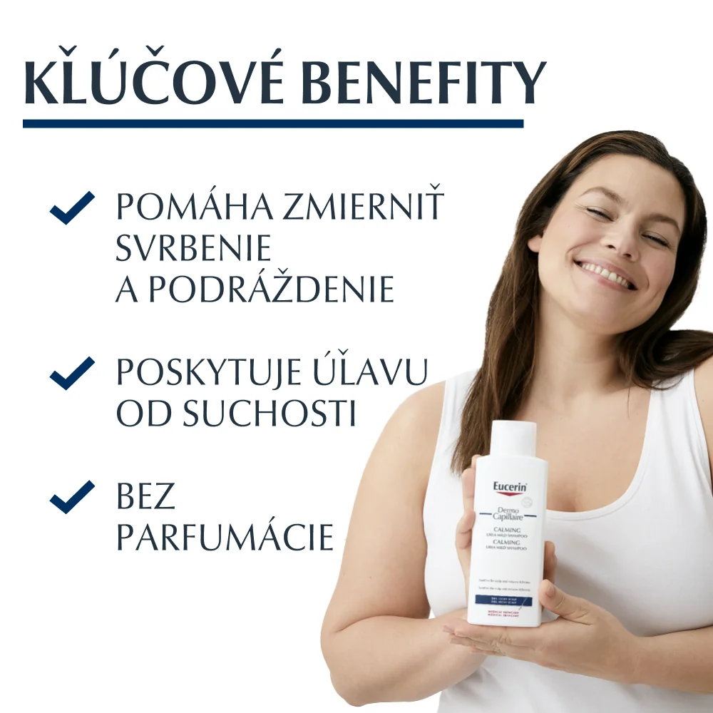 Eucerin DermoCapillaire 5% Urea šampón 1×250 ml, pre suchú pokožku