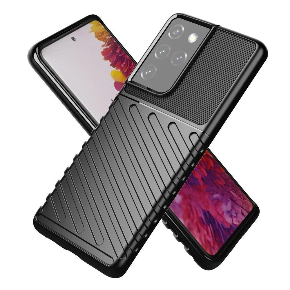 MG Thunder silikónový kryt na Samsung Galaxy S23 Ultra, čierny