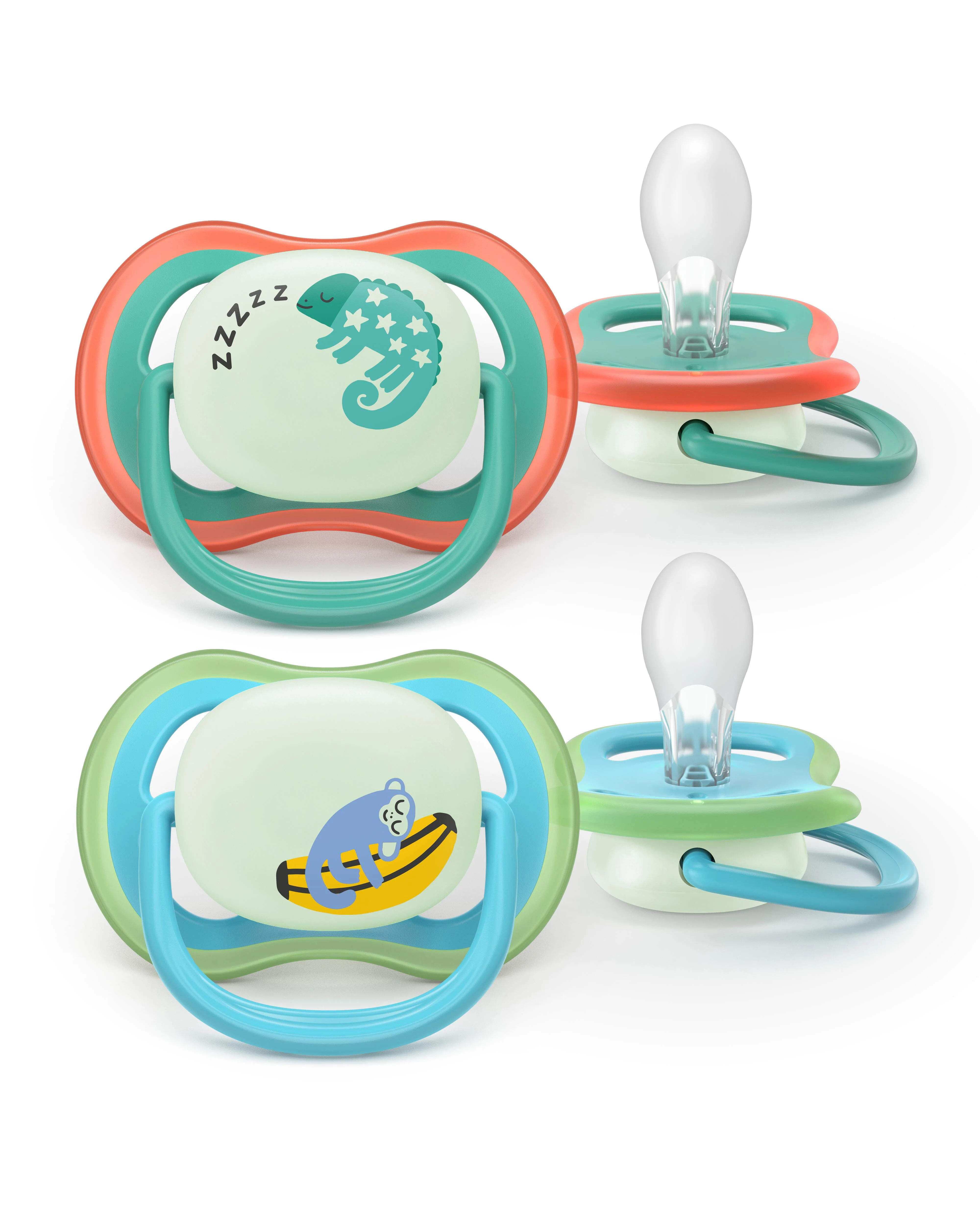 Philips AVENT - Cumlík Ultra air s obrázkom SCF376/28, nočný 6-18 m, chlapec 2 ks