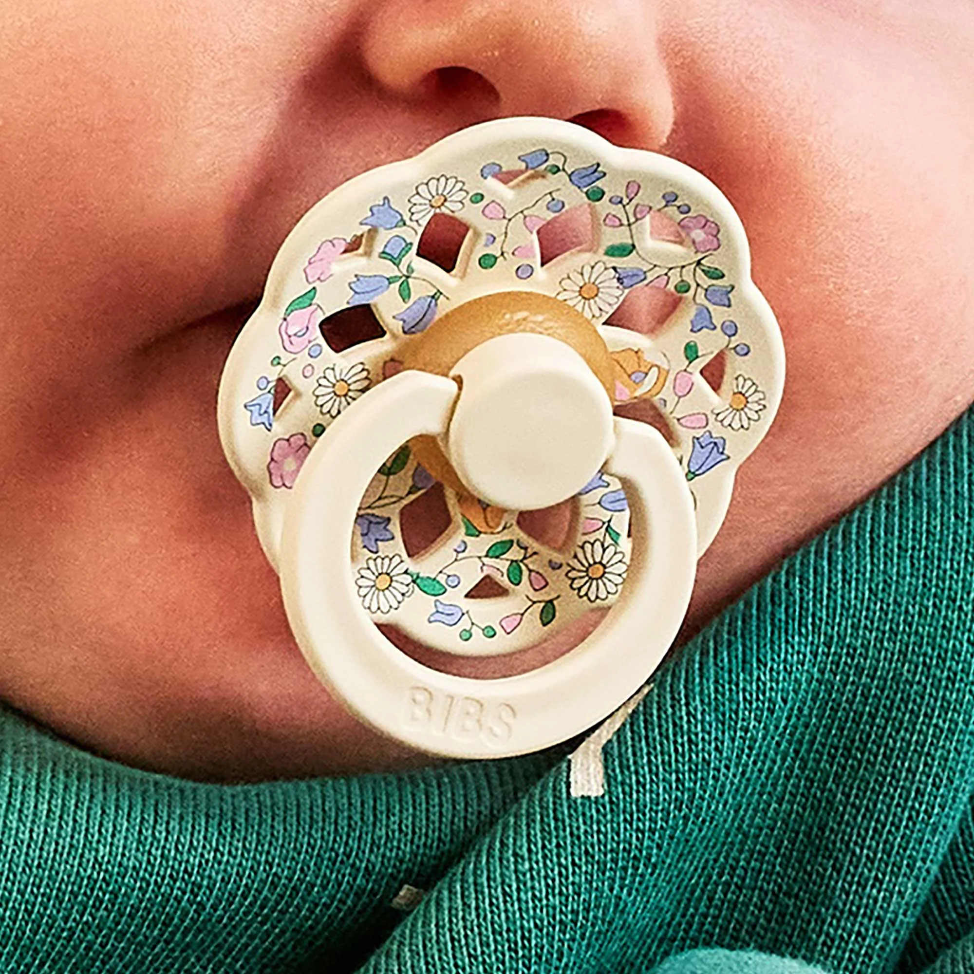 BIBS x Liberty Boheme cumlíky z prírodného kaučuku 2ks - veľkosť 1 Chloe Meadow Ivory Mix