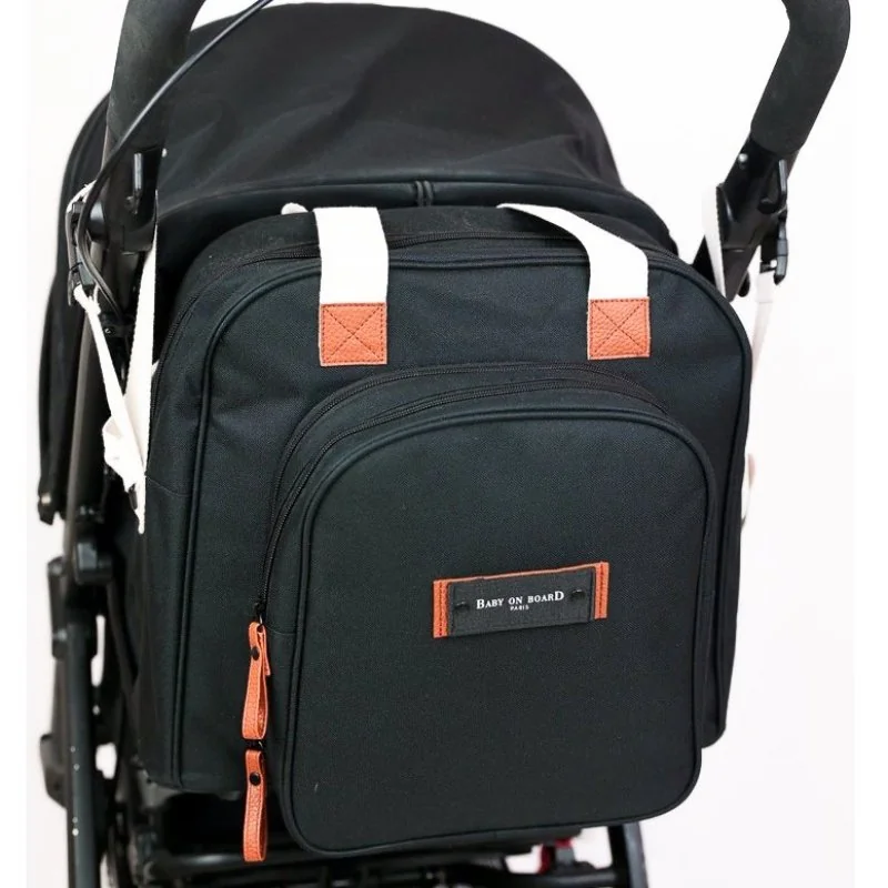 Baby on Board prebaľovacia taška Square Duo Black