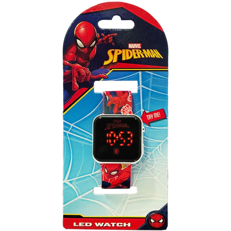 Kids Euroswan detské LED digitálne hodinky Spiderman