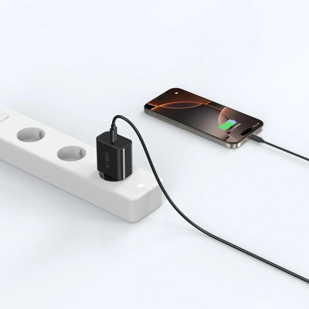 Tech-Protect NC20W sieťová nabíjačka USB-C PD 20W, čierna