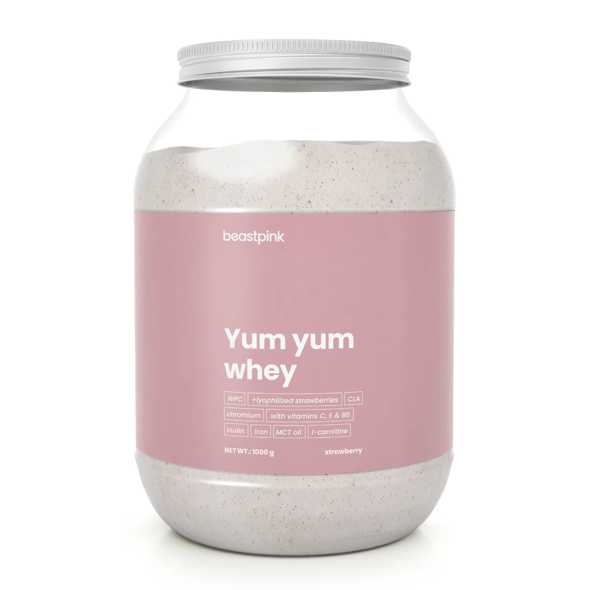 GymBeam Yum Yum Whey - BeastPink - strawberry splash 1000 g