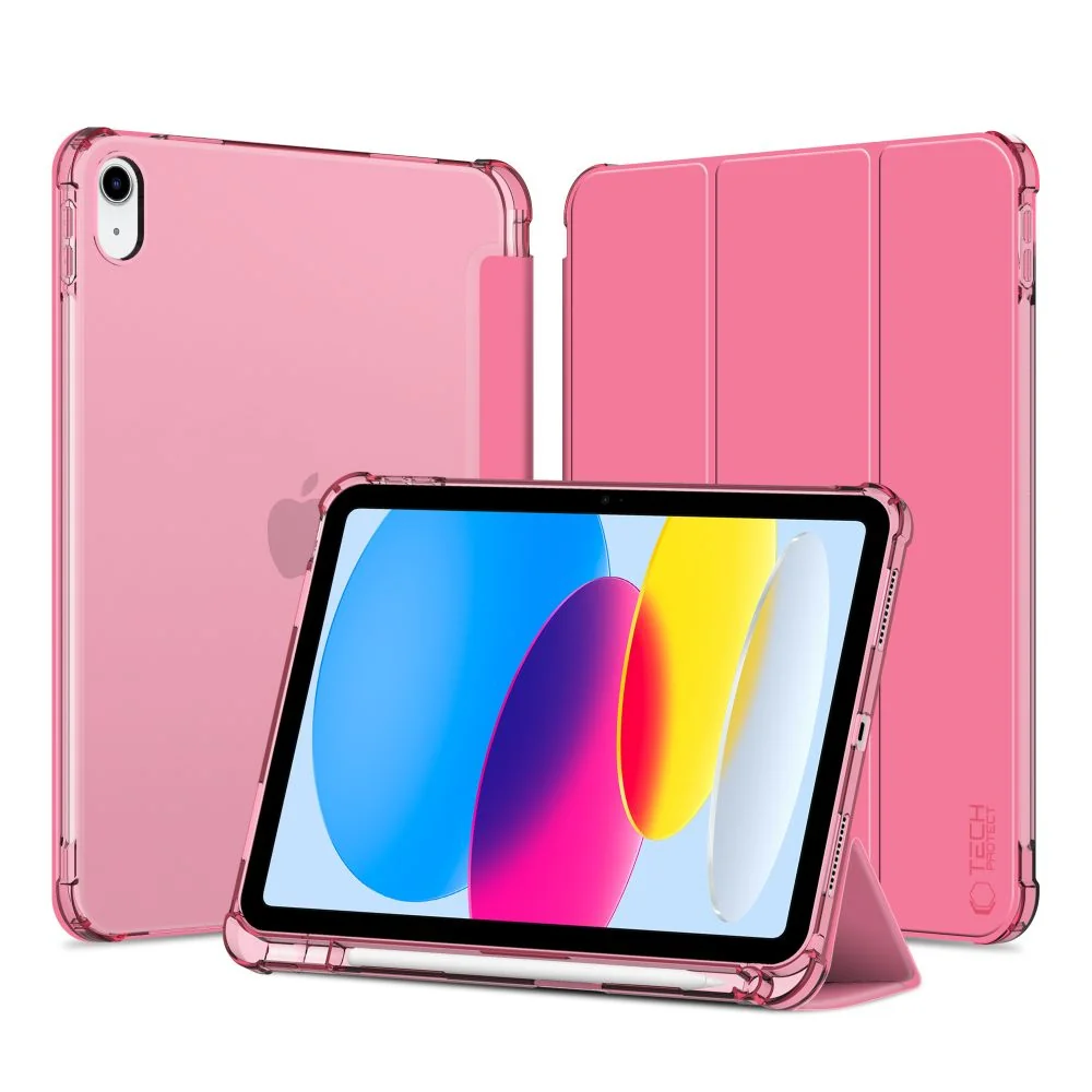 Tech-Protect SC Pen Hybrid puzdro na iPad 10.9'' 10gen 2022, ružové/priesvitné iesvitné
