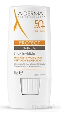 A-DERMA PROTECT X-TREM STICK 50+ 1×8 g, ochranný opaľovací prípravok