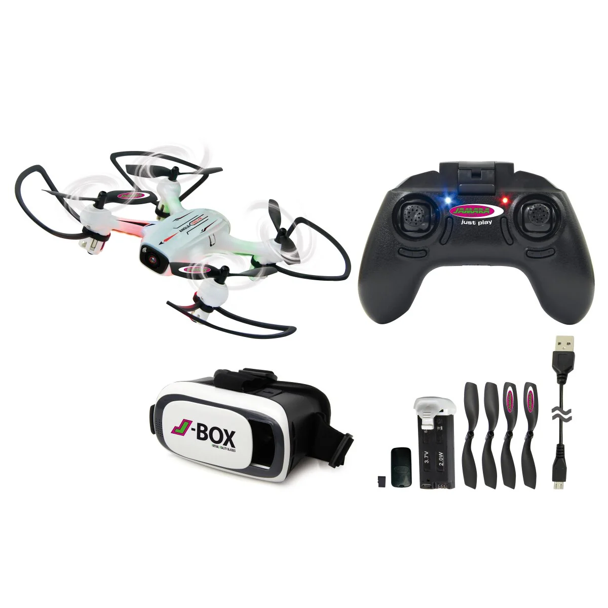 Jamara Dron Angle 120 VR so širokouhlým objektívom s automatickou kontrolou výšky a HD FPV WiFi