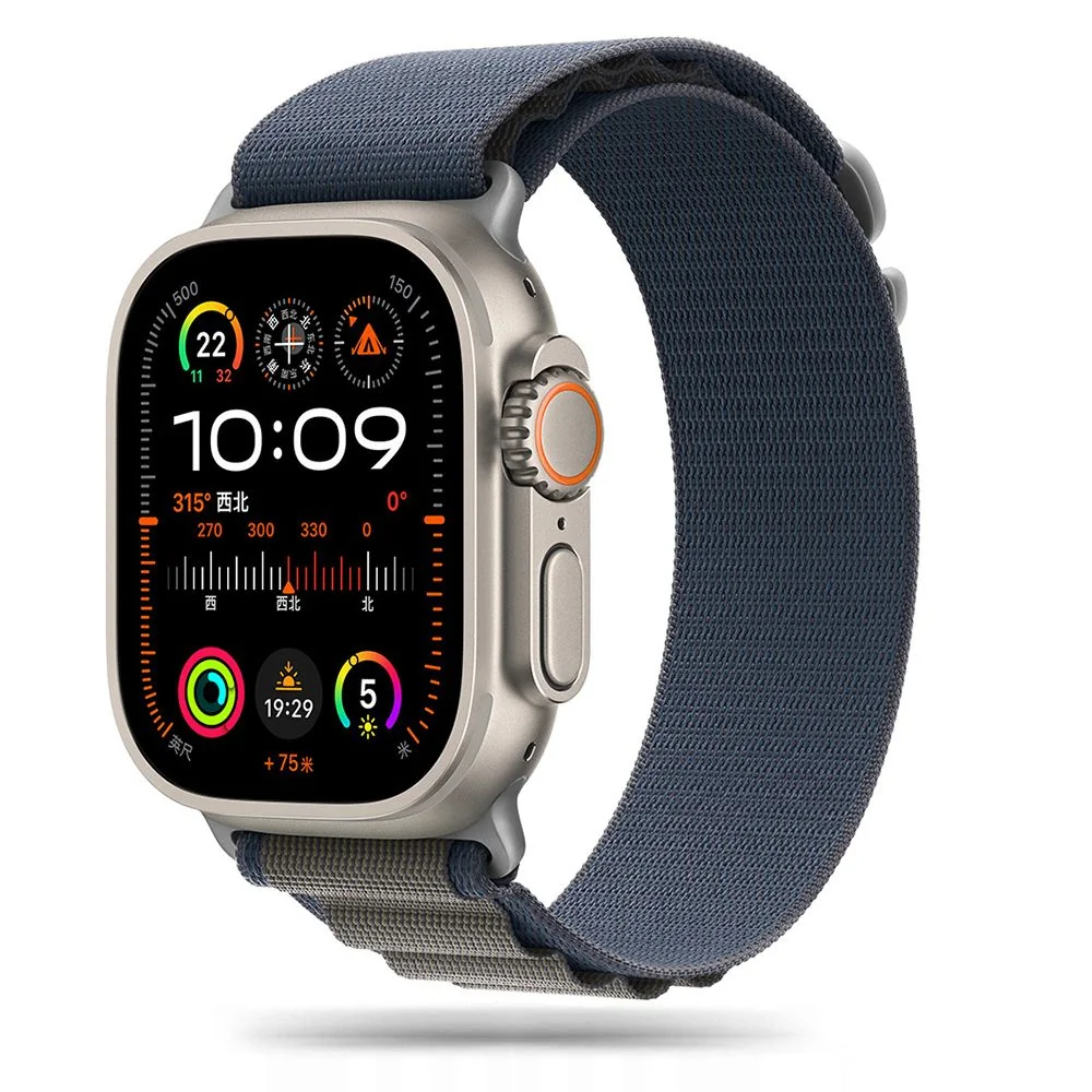 Tech-Protect Nylon remienok na Apple Watch 42/44/45/49mm navy / gray
