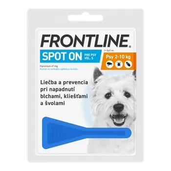 FRONTLINE spot-on pre psy  1x0,67 ml, roztok pre psy, S (5-10 kg) 