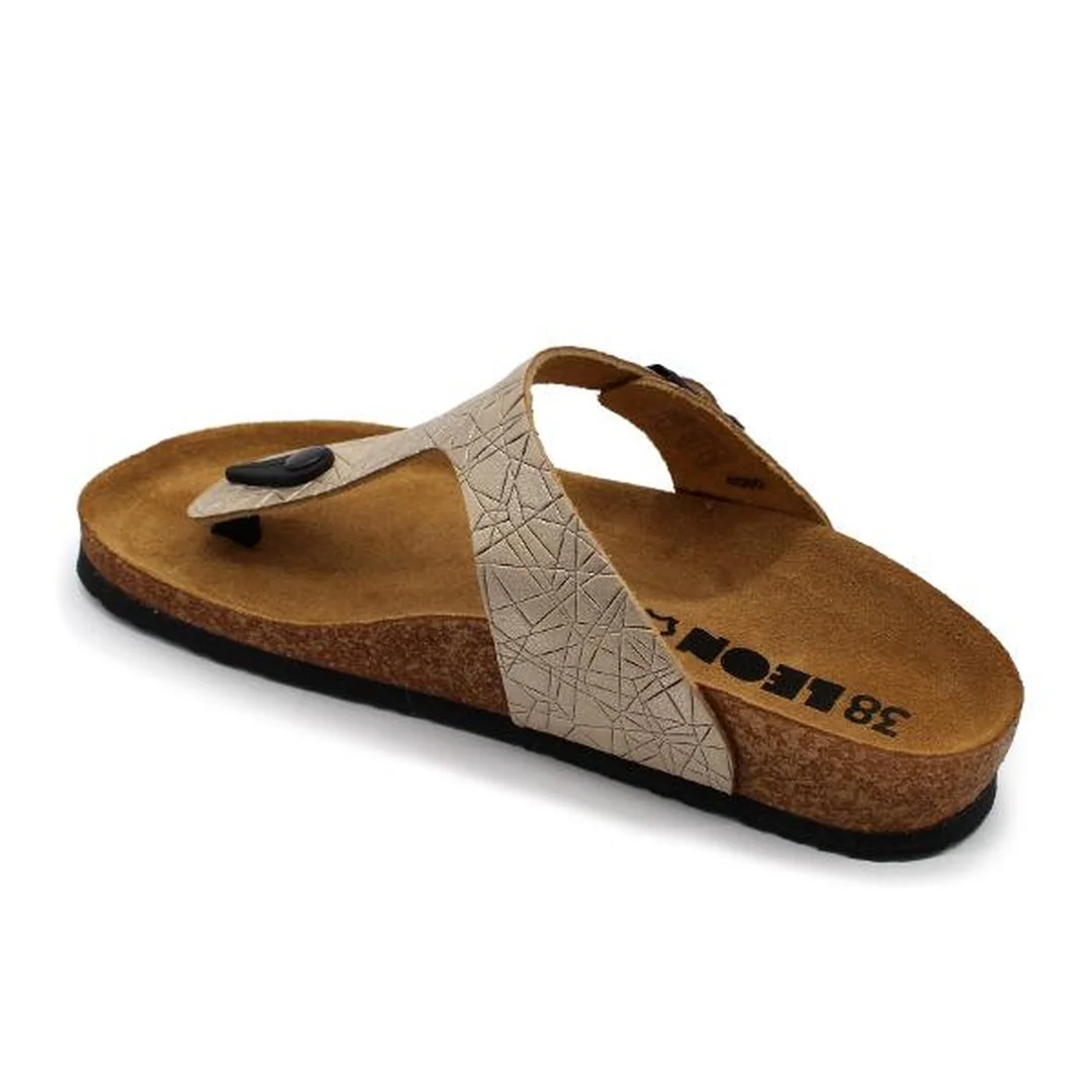 Leon 4080 Dámska zdravotná korková obuv 38 - 24,5cm, biela, 2,0 cm