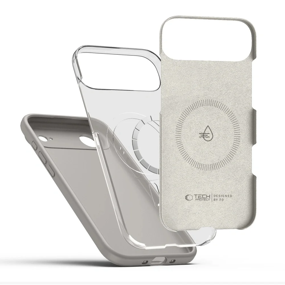 Tech-Protect Silicone MagSafe kryt na iPhone 17 Air, sivý