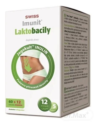 SWISS Imunit LAKTOBACILY 1×72 cps, 60+12 zadarmo