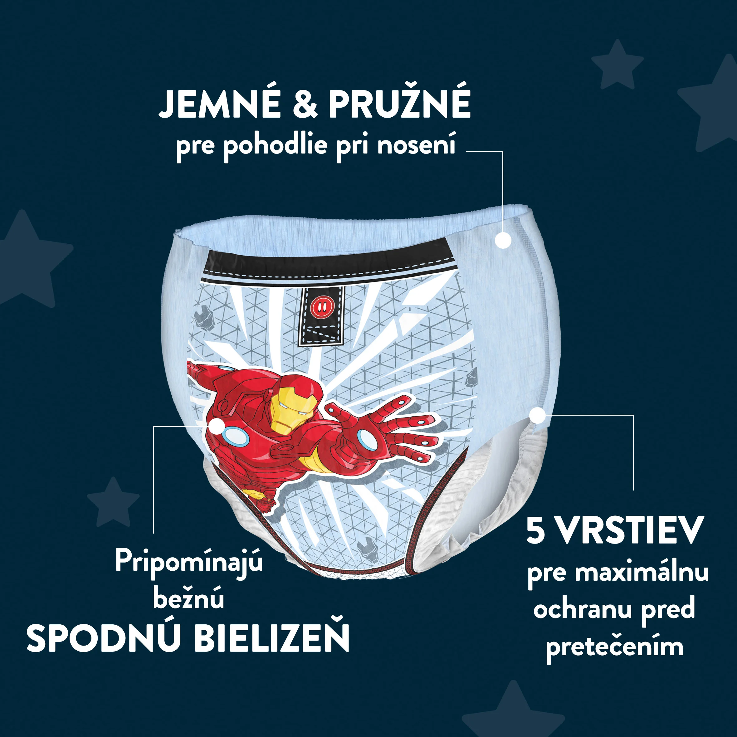 HUGGIES DryNites naťahovacie nohavičky pre chlapcov 4-7 rokov 10 ks