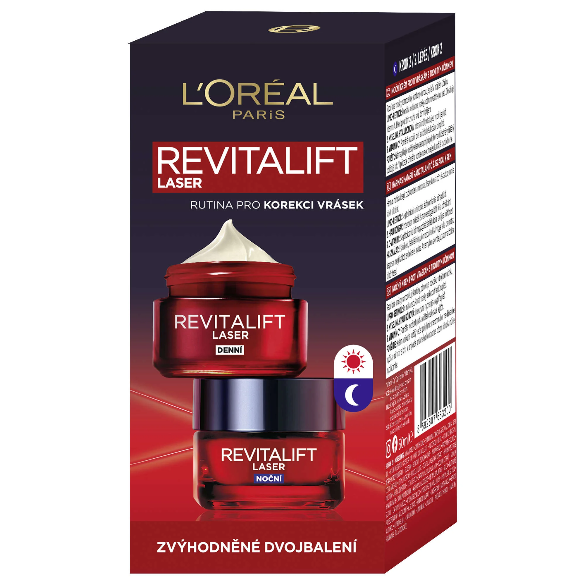 LOREAL PARIS REVITALIFT LASER DEN NOC KREM DUOPACK 100ML 100 ml
