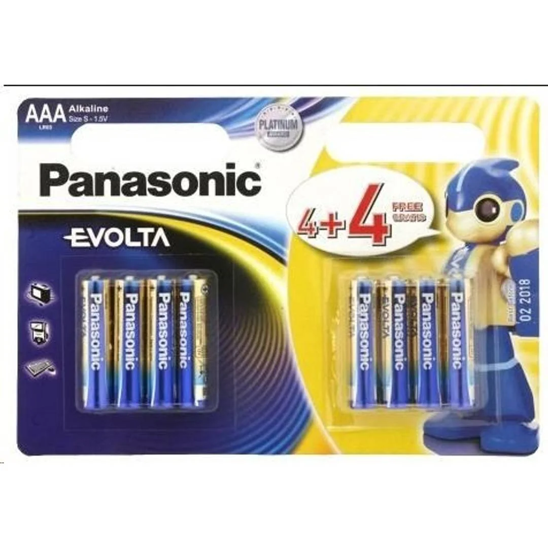 PANASONIC EVOLTA  ALKALINE batérie AAA 1,5V 8ks