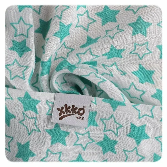 XKKO BMB Bambusová osuška Little Stars Turquoise, 90x100, 1ks 1×1 ks