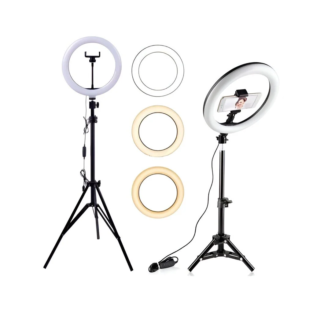 MG Selfie Ring Fill kruhové LED svetlo 10''+statív 1.8m+bluetooth remote, čierne