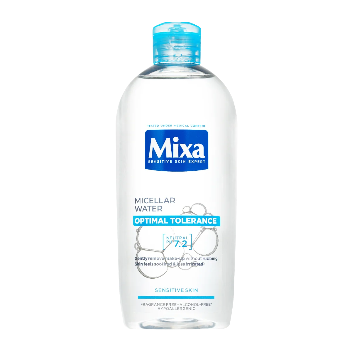 Mixa Optimal Tolerance micelárna voda na citlivú pleť. 1×400 ml, micelárna voda