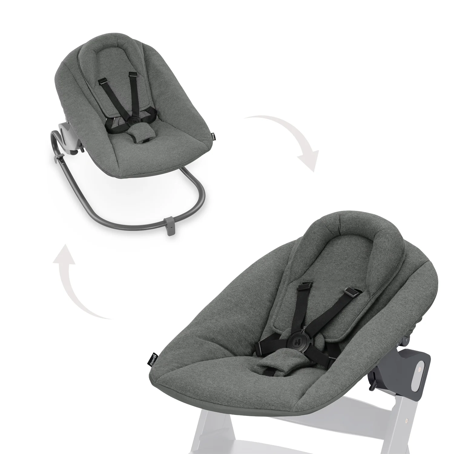 Hauck Alpha Bouncer Premium Dark Grey nástavec k stoličke Alpha+/Beta+