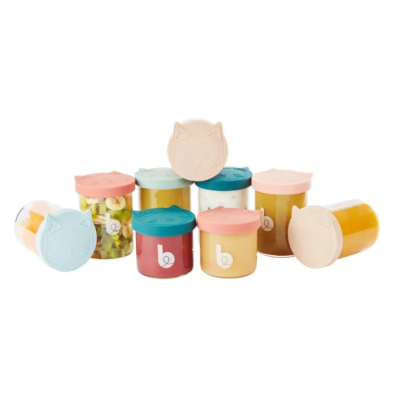 Babymoov sklenené misky s viečkami ISY BOWLS 6x 250ml + 3x 120ml