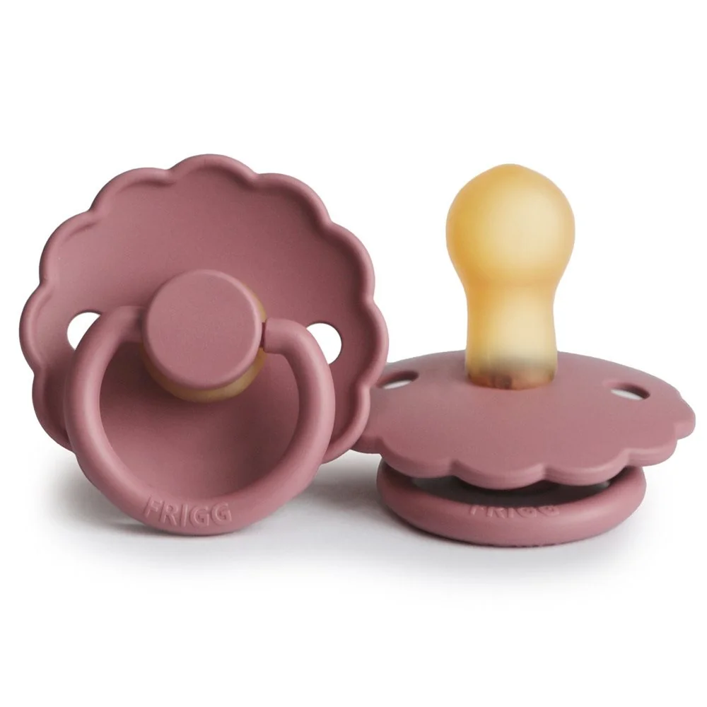 FRIGG Daisy kaučuk cumlík Dusty Rose, 0-6m 1×1 ks, cumlík