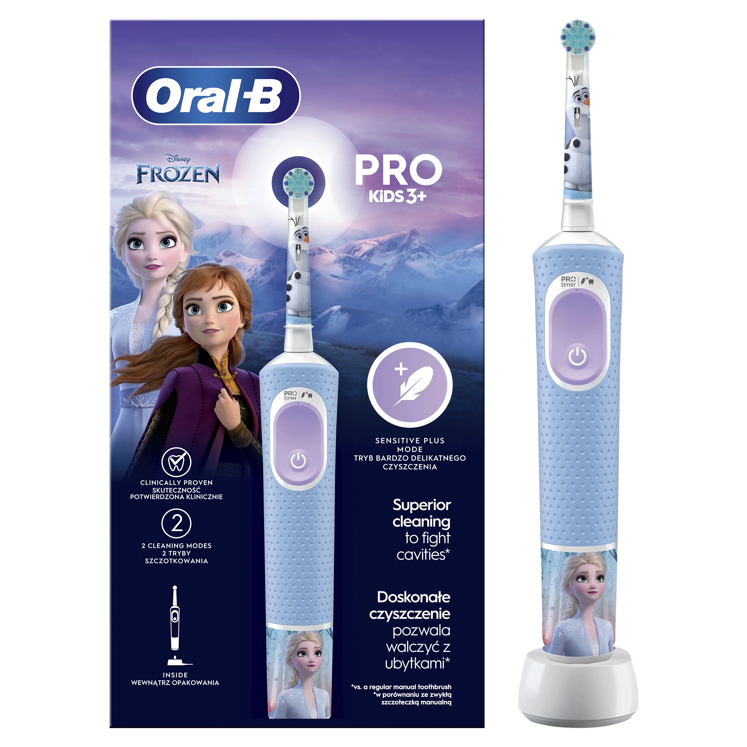 Oral-B EK Pro Kids 3+ Frozen 1×1 ks, elektrická zubná kefka