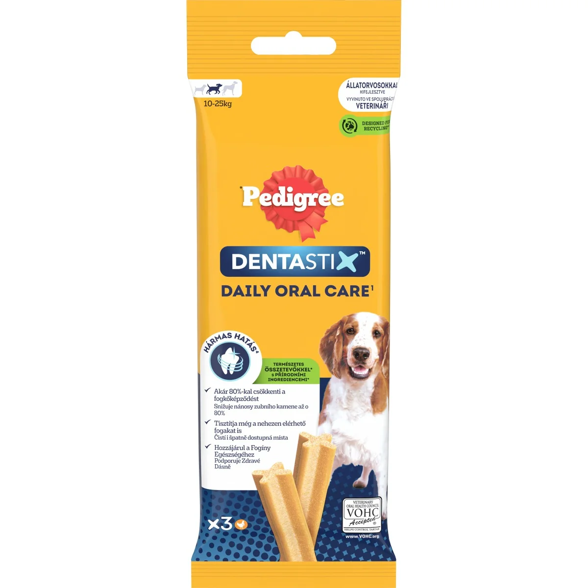 PEDIGREE pochúťka DentaStix Medium 3pack 1×3 ks,  pochúťka pre psy