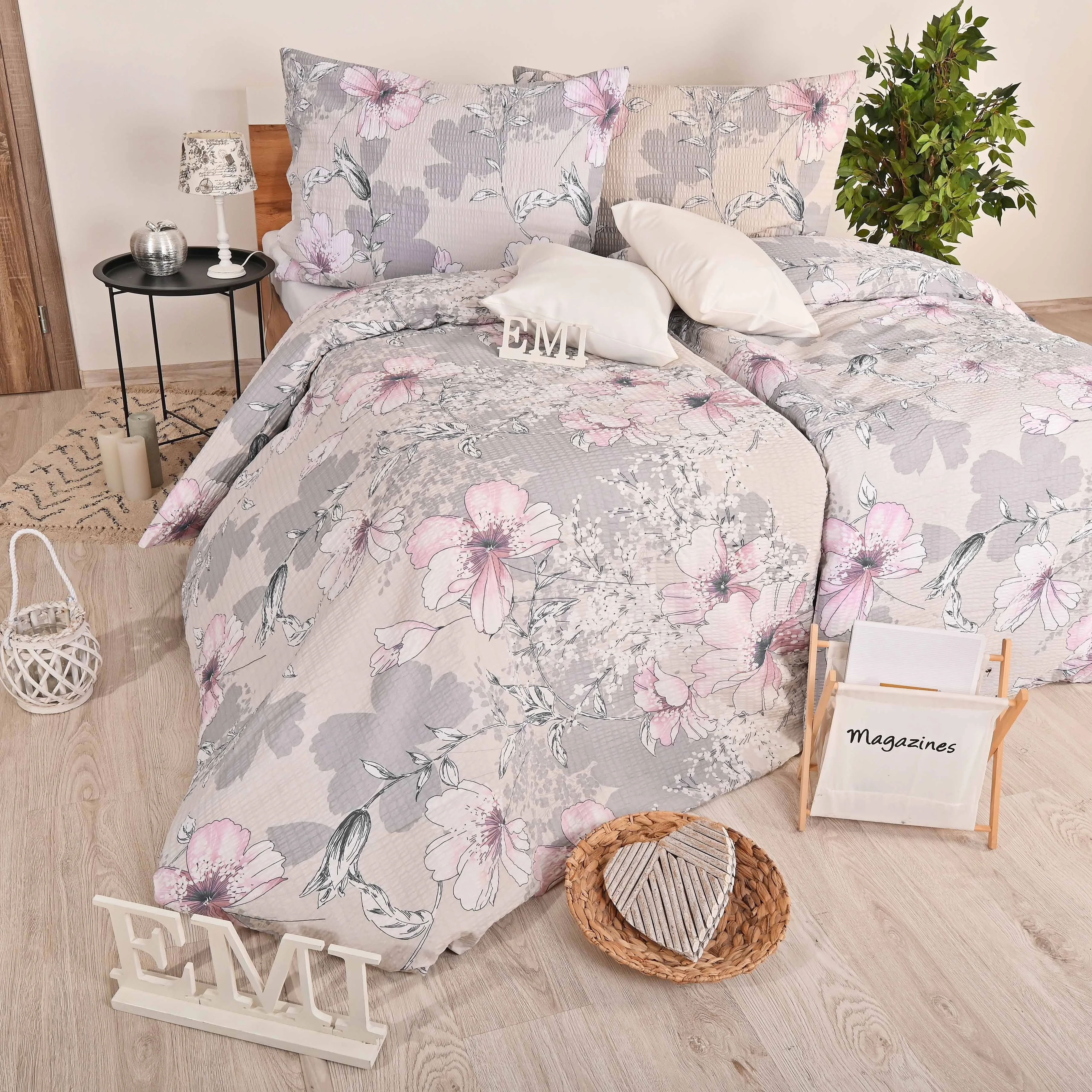 Obliečky krepové Isadora ružové EMI Štandardný set jednolôžko obsahuje 1x 140x200 + 1x 70x90