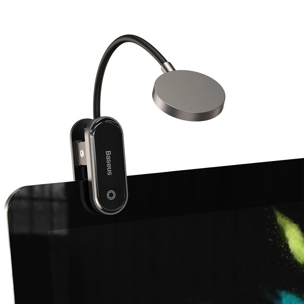 Baseus Mini LED Reading lampa s klipom, sivá