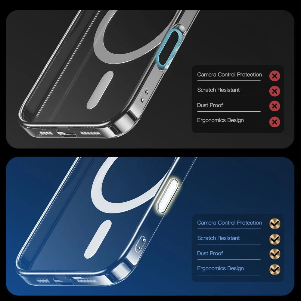 Tech-Protect FlexAir Hybrid CC MagSafe kryt na iPhone 16 Pro Max, prie svitný