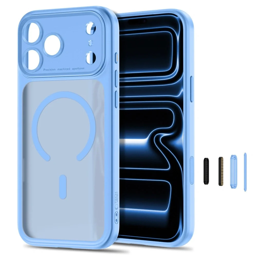 Tech-Protect MagPeak MagSafe CC kryt na iPhone 17 Pro Max / 18 Pro Max, svetlomodrý