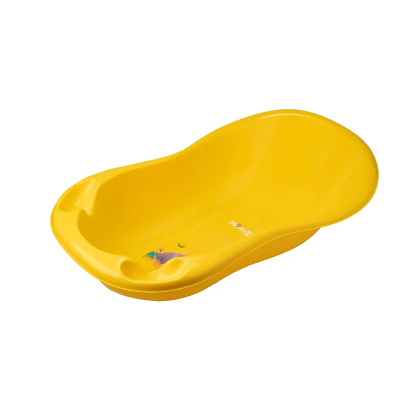 Tega Baby Detská vanička malá Monster 86 cm s výpustom, žltá