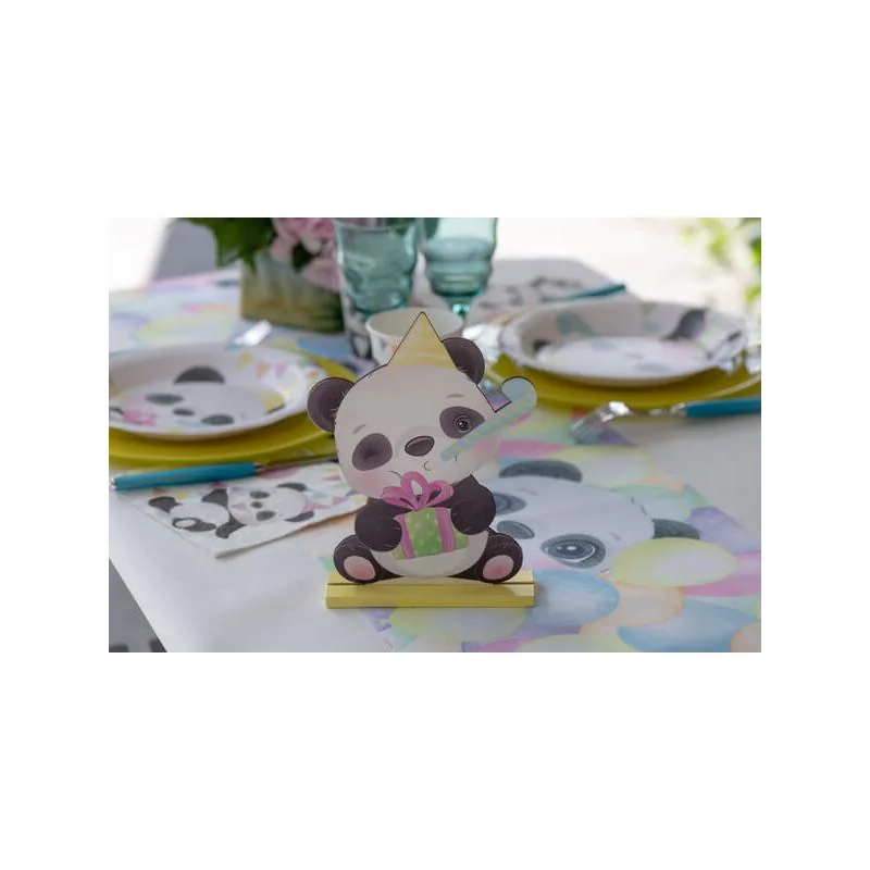 Santex Stolná dekorácia Panda drevená 14x2cm