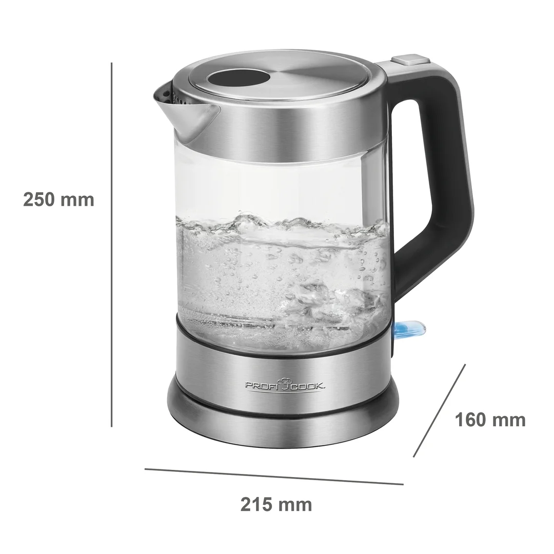 ProfiCook WKS 1107 rýchlovarná kanvica 1,5 l sklenená 2200 W