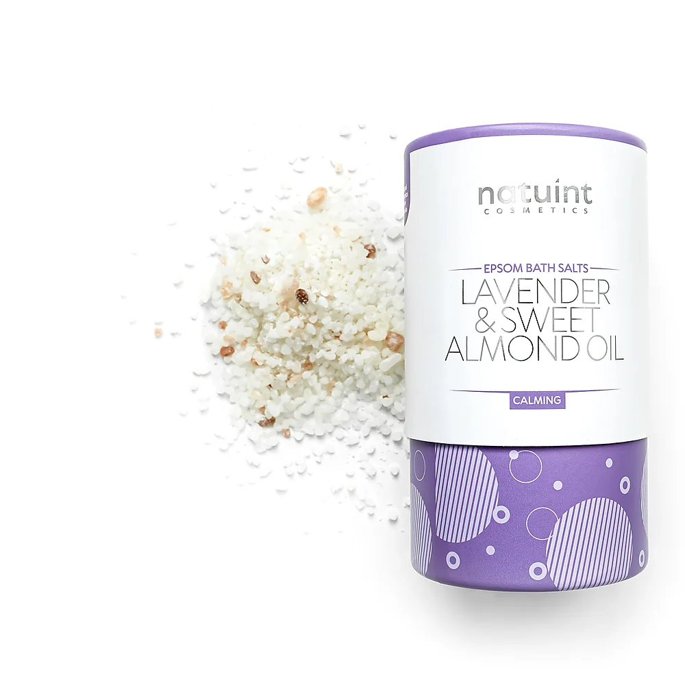 Natuint - Aromaterapeutický soľný kúpeľ - levanduľa Calming  Epsom Bath Salts  with Lavender & Sweet Almond Oil
