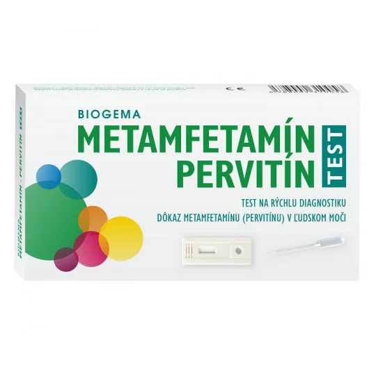 METAMFETAMÍN PERVITÍN TEST 1×1 ks, na stanovenie drogy v moči