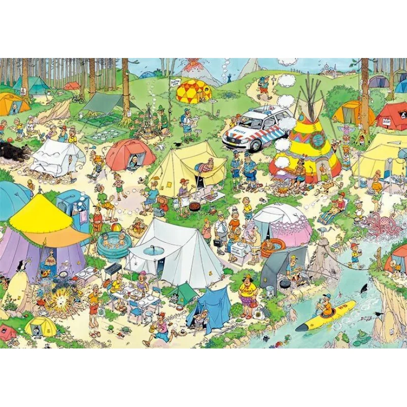 Jumbo Jan van Haasteren puzzle – Kempovanie v lese 1000 dielikov