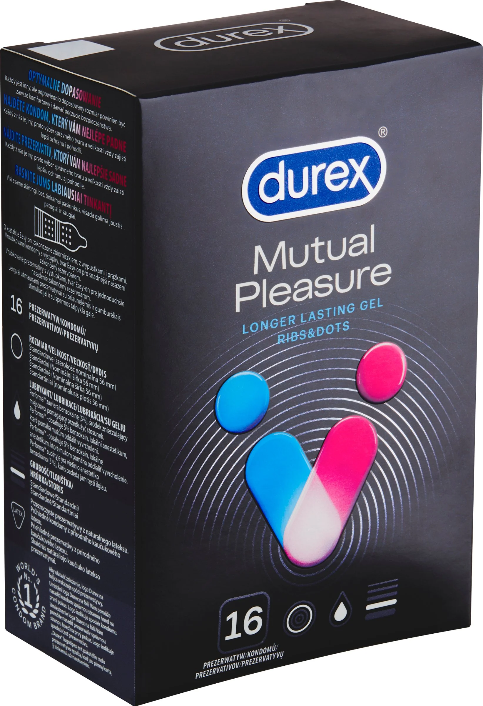 DUREX Mutual Pleasure 1×16 ks, prezervatívy
