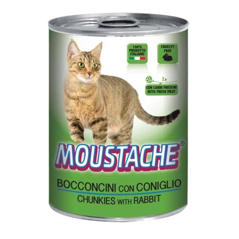 MONGE MOUSTACHE Cat Chunks králik 415g pre dospelé mačky