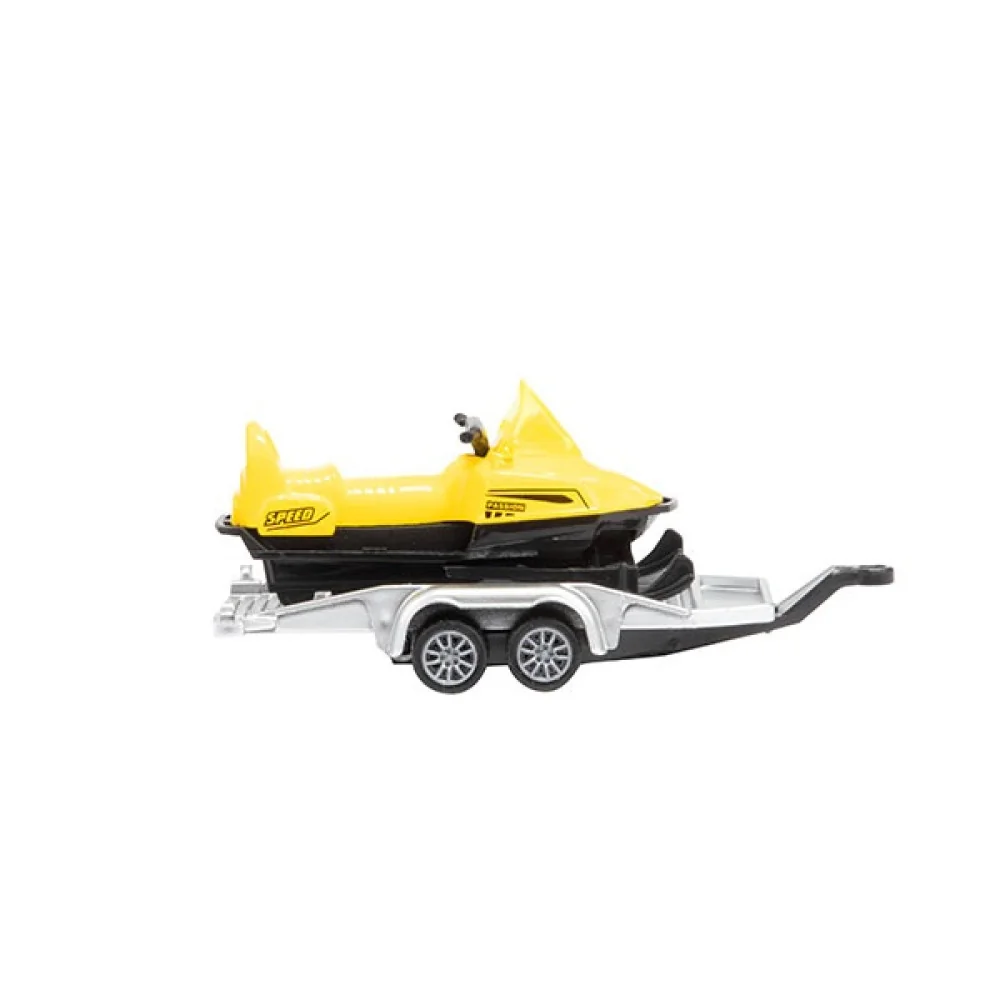 METAL Karavan s prívesom a snežným skútrom-Toi Toys