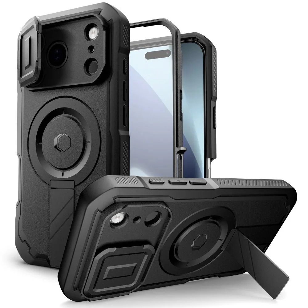 Tech-Protect Kevlar MagSafe kryt na iPhone 17 Pro Max, čierny