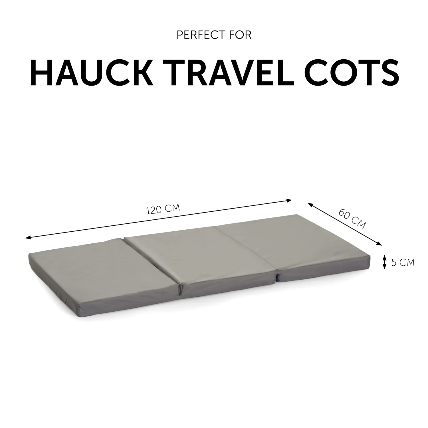 Hauck Sleeper skladací matrac 120 x 60 cm, sivý