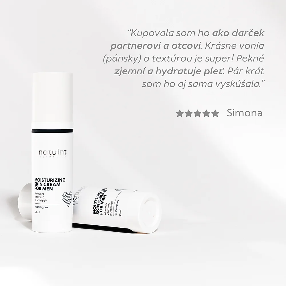 Natuint cosmetics - Hydratačný krém pre mužov Moisturizing Skin Cream for Men