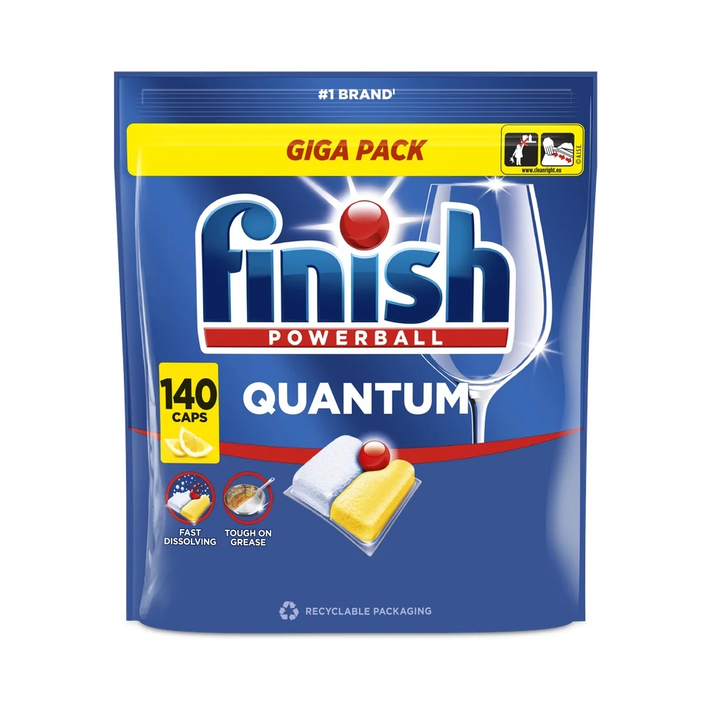 Finish Quantum kapsle do umývačky riadu - Lemon 140 ks