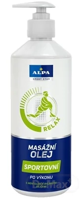 ALPA SportStar OLEJ MASÁŽNY ŠPORTOVÝ 1×500 ml, masážny olej