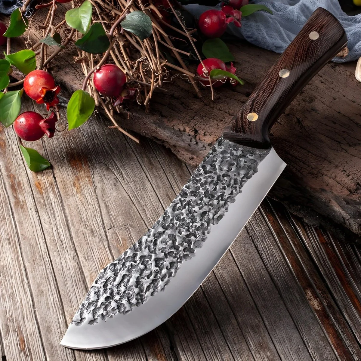 Kuchynský sekací nôž - Hnedá 1 ks, Chef Cleaver knif